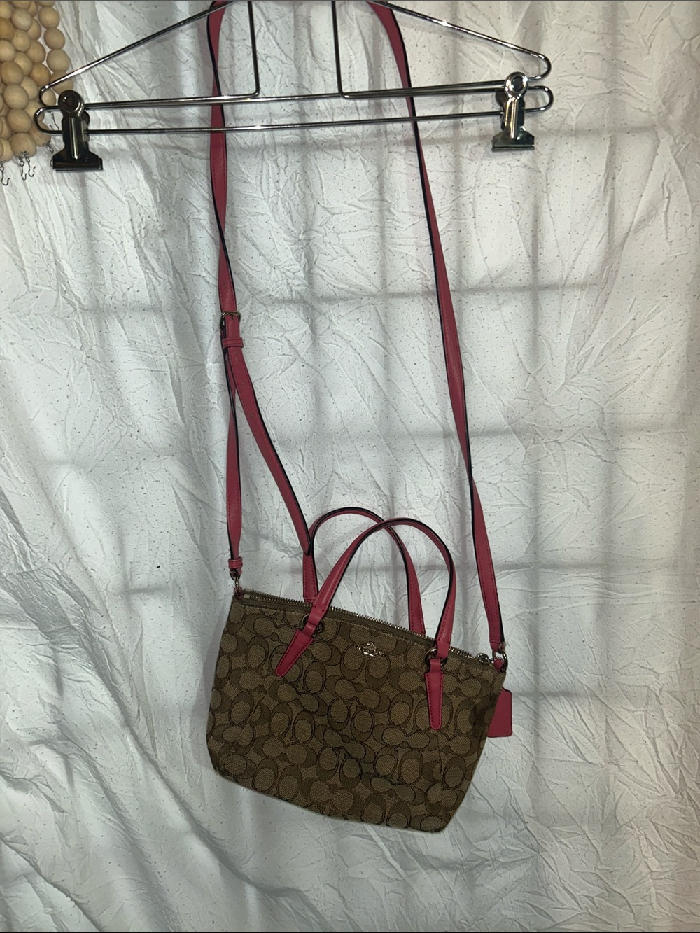 Designer inspired Crossbody with Pink Trim PLEASE READ DESCRIPTION